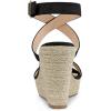 imageAllegra K Womens Slingback Crisscross Espadrille Wedges Heel SandalsBlack