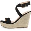imageAllegra K Womens Slingback Crisscross Espadrille Wedges Heel SandalsBlack