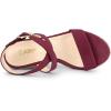 imageAllegra K Womens Slingback Crisscross Espadrille Wedges Heel SandalsBurgundy