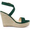 imageAllegra K Womens Slingback Crisscross Espadrille Wedges Heel SandalsGreen