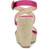 imageAllegra K Womens Slingback Crisscross Espadrille Wedges Heel SandalsHot Pink
