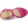 imageAllegra K Womens Slingback Crisscross Espadrille Wedges Heel SandalsHot Pink