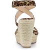 imageAllegra K Womens Slingback Crisscross Espadrille Wedges Heel SandalsLeopard