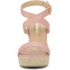 imageAllegra K Womens Slingback Crisscross Espadrille Wedges Heel SandalsPink