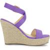 imageAllegra K Womens Slingback Crisscross Espadrille Wedges Heel SandalsPurple