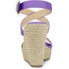 imageAllegra K Womens Slingback Crisscross Espadrille Wedges Heel SandalsPurple