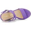 imageAllegra K Womens Slingback Crisscross Espadrille Wedges Heel SandalsPurple