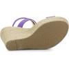 imageAllegra K Womens Slingback Crisscross Espadrille Wedges Heel SandalsPurple