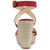 imageAllegra K Womens Slingback Crisscross Espadrille Wedges Heel SandalsRed