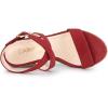 imageAllegra K Womens Slingback Crisscross Espadrille Wedges Heel SandalsRed