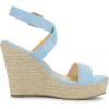 imageAllegra K Womens Slingback Crisscross Espadrille Wedges Heel SandalsSky Blue