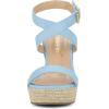 imageAllegra K Womens Slingback Crisscross Espadrille Wedges Heel SandalsSky Blue