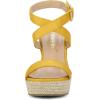 imageAllegra K Womens Slingback Crisscross Espadrille Wedges Heel SandalsYellow
