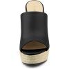 imageAllegra K Womens Slip on Platform Sandals Espadrilles Wedges Slides MulesBlack