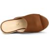 imageAllegra K Womens Slip on Platform Sandals Espadrilles Wedges Slides MulesBrown1