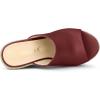 imageAllegra K Womens Slip on Platform Sandals Espadrilles Wedges Slides MulesBurgundy
