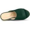 imageAllegra K Womens Slip on Platform Sandals Espadrilles Wedges Slides MulesDark Green