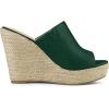 imageAllegra K Womens Slip on Platform Sandals Espadrilles Wedges Slides MulesDark Green