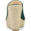 imageAllegra K Womens Slip on Platform Sandals Espadrilles Wedges Slides MulesDark Green
