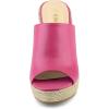 imageAllegra K Womens Slip on Platform Sandals Espadrilles Wedges Slides MulesHot Pink