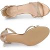 imageAllegra K Womens Sparkly Glitter Ankle Straps Stiletto Clear Heels SandalsGold