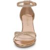 imageAllegra K Womens Sparkly Glitter Ankle Straps Stiletto Clear Heels SandalsGold