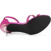 imageAllegra K Womens Sparkly Glitter Ankle Straps Stiletto Clear Heels SandalsHot Pink