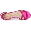 imageAllegra K Womens Sparkly Glitter Ankle Straps Stiletto Clear Heels SandalsHot Pink