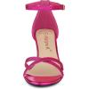 imageAllegra K Womens Sparkly Glitter Ankle Straps Stiletto Clear Heels SandalsHot Pink