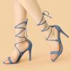 imageAllegra K Womens Stiletto Heel Laceup SandalsHaze Blue