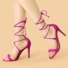 imageAllegra K Womens Stiletto Heel Laceup SandalsHot Pink