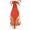 imageAllegra K Womens Stiletto Heel Laceup SandalsOrange