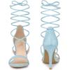 imageAllegra K Womens Stiletto Heel Laceup SandalsSky Blue