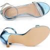 imageAllegra K Womens Stiletto Heels Rhinestone Ankle Strap SandalsBlue