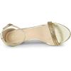 imageAllegra K Womens Stiletto Heels Rhinestone Ankle Strap SandalsGold