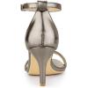 imageAllegra K Womens Stiletto Heels Rhinestone Ankle Strap SandalsGunmetal