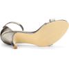 imageAllegra K Womens Stiletto Heels Rhinestone Ankle Strap SandalsGunmetal