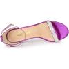 imageAllegra K Womens Stiletto Heels Rhinestone Ankle Strap SandalsPurple