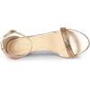 imageAllegra K Womens Stiletto Heels Rhinestone Ankle Strap SandalsRose Gold