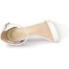 imageAllegra K Womens Stiletto Heels Rhinestone Ankle Strap SandalsWhite