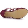 imageAllegra K Womens Stiletto Platform Heels Strappy Gladiator Heel SandalsBurgundy