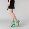 imageAllegra K Womens Strappy Lace Up Slingback Open Toe Stiletto Heel SandalsGreen