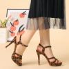 imageAllegra K Womens Strappy Platform Heels Stiletto Heel SandalsLeopard