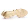 imageAllegra K Womens Strappy Platform Stiletto Heels SandalsBeige