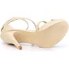 imageAllegra K Womens Strappy Platform Stiletto Heels SandalsBeige