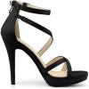 imageAllegra K Womens Strappy Platform Stiletto Heels SandalsBlack