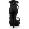 imageAllegra K Womens Strappy Platform Stiletto Heels SandalsBlack