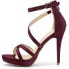imageAllegra K Womens Strappy Platform Stiletto Heels SandalsBurgundy