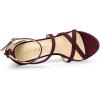 imageAllegra K Womens Strappy Platform Stiletto Heels SandalsBurgundy