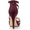 imageAllegra K Womens Strappy Platform Stiletto Heels SandalsBurgundy
